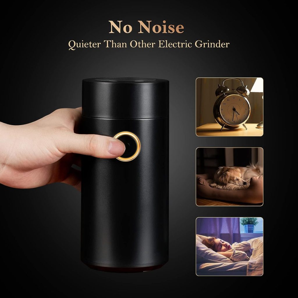 PARACITY Coffee Grinder Small/Spice Grinder Electric with 12 Cup Large Capacity, 150W Coffee Grinder Electric Stainless Blade Mill with BrushSpood for Spices, coffee, Nuts, Grains(Golden Button)